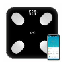Умные напольные смарт весы с приложением для смартфона bluetooth bathroom scale smart Black